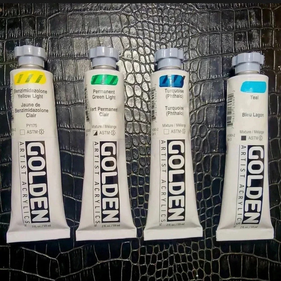 🌟Lot of 12🌟 GOLDEN ACRYLIC Heavy Body PAINT TUBES No Duplicate Colors **… - Picture 3 of 5